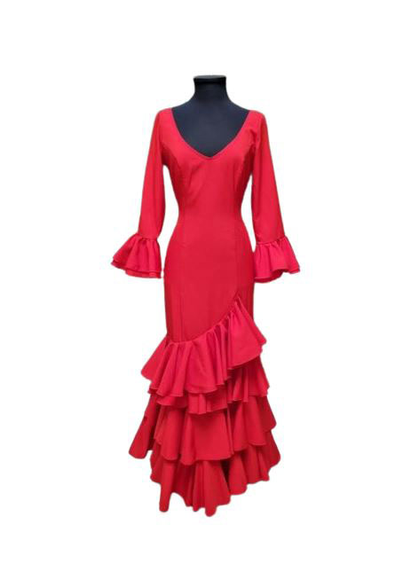 Talla 48. Traje de Flamenca Modelo Lolita. Rojo